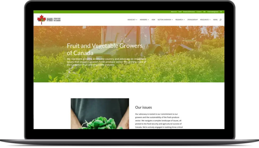 Fruit and Vegetable Growers of Canada Website